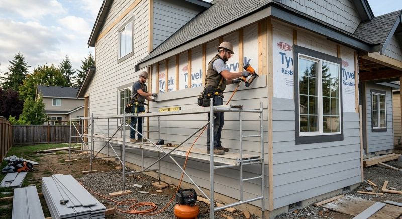 Fiber Siding Installation