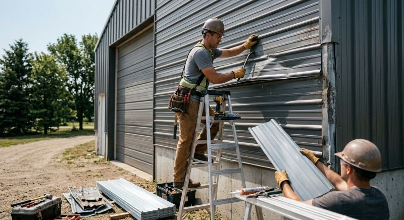 Our team working on Siding Service projects in Shelbyville, TN