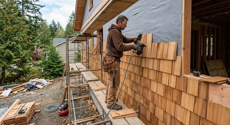 Cedar Siding Installation in Chapel Hill, TN