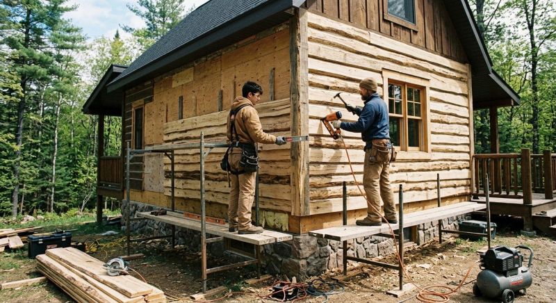 Log Siding Installation in Marshall County, TN