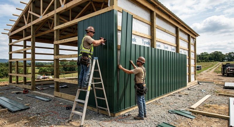 Pole Barn Siding Installation in Shelbyville, TN