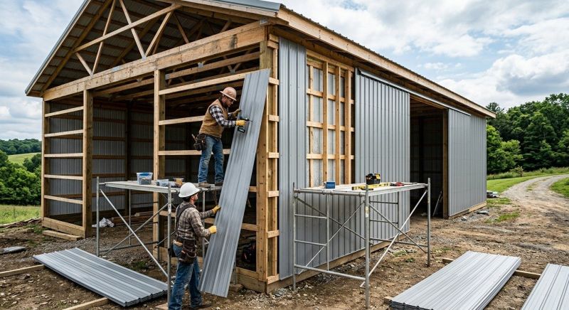 Pole Barn Siding Installation in Shelbyville, TN
